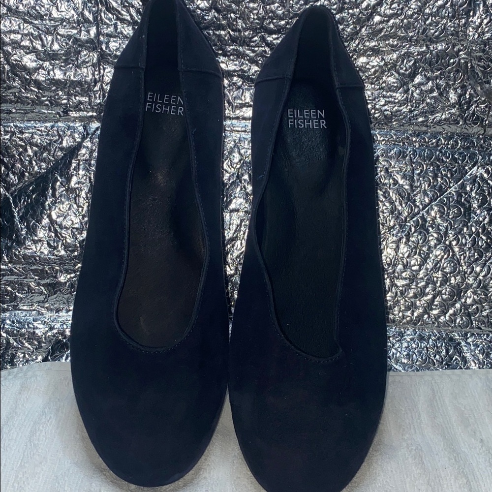 Eileen Fisher Men's Black Suede Loafers
